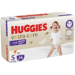 Підгузки-трусики Huggies Extra Care Pants 5 (12-17 кг), 34 шт. - мініатюра 2