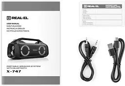 Портативна акустика Real-El X-747 Black [82788] - мініатюра 14