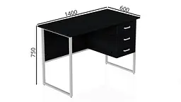 Комп'ютерний стіл Гаррі 75x140x60 білий ДСП Сосна Кембра 16мм FRD-104064 - мініатюра 4