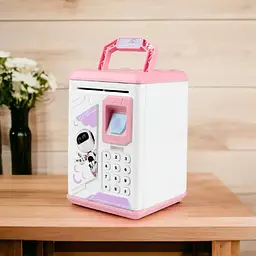 Сейф скарбничка A-Toys Bodyguard з кодовим замком та відбитком пальця з ультрафіолетом біло-рожевий (1522734196) - мініатюра 3