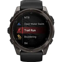 Смарт-годинник Garmin Fenix 8 AMOLED Sapphire 51mm Carbon Gray DLC Titanium with Black/Pebble Gray Silicone Band (010-02905-20/21/63) [115087] - мініатюра 9