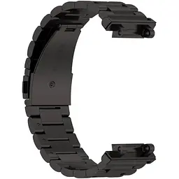 Ремінець DK для Xiaomi Amazfit T-Rex 2 (A2169) Metal Fitlink Steel Band (black) - мініатюра 2