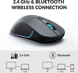Keychron Миша M3 BT/WL/USB-A/USB-C, чорний - мініатюра 5