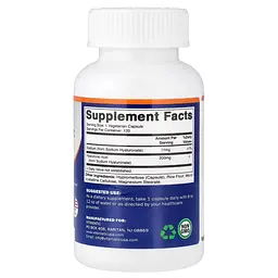 Гіалуронова кислота Hyaluronic Acid 120 капсул Vitamatic vit0006166 - мініатюра 2