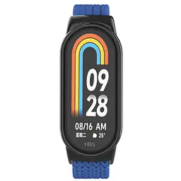 Ремінець для Xiaomi Smart Band 10/9/8, Braided Solo Loop, синій, нейлоновий плетений браслет, еластичний змінний ремінець для фітнес-трекера з надійним кріпленням, ArmorStandart (ARM86880) - мініатюра 3