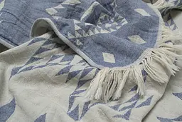 Рушник Barine Pestemal - Kilim 90x160 Denim синій - мініатюра 3