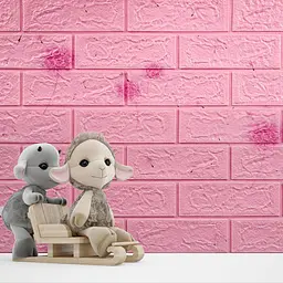 Декоративна 3D панель Sticker Wall самоклейка 700x770x5мм Кульбаби світло-рожева цегла 022 SW-00000023 - мініатюра 5