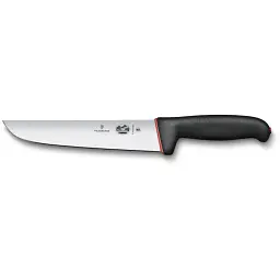 Кухонний ніж Victorinox Fibrox Butcher лезо 20см з чорн-черв. ручкою Dual Grip