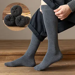 Гольфы мужские махровые темно-серые One Size 3642 - миниатюра 2