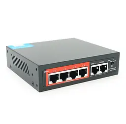 POE-комутатор YOSO YO-204R-52 4xPOE 1000 Мбіт + 2xUP-Link 1000 Мбіт 52 В/52 Вт, APP-Amitres - мініатюра 1