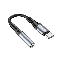 Перехідник USB-C M to 3.5mm F LS33 metal gray HOCO (6931474761163) - мініатюра 6