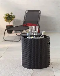 Стіл-бар Keter Cool Stool пластик антрацит - мініатюра 4