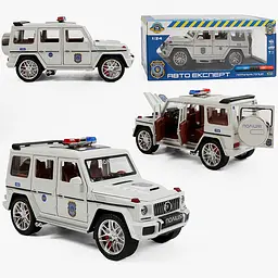 Колекційна металева модель автомобіля АвтоЕксперт Mercedes-Benz G-Class Поліція з інерцією, світлом та звуком 1:24 - мініатюра 6