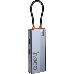 USB-хаб Hoco HB52 Wow 8-in-1 Deep Space Gray [140640] - мініатюра 5