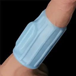 Насадка на член - Vibrating Ridge Knights Ring Blue - мініатюра 9