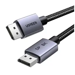 Кабель мультимедійний DisplayPort M to DisplayPort M 5.0m 8K60Hz 32.4Gbps black Ugreen (45039) - мініатюра 2