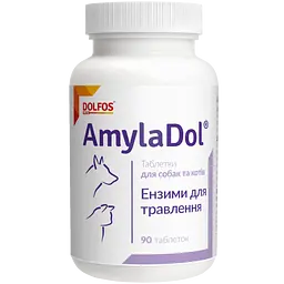 vitaminno-mineralna-dobavka-dolfos-amyladol-pry-zakhvoriuvanniakh-pidshlunkovoi-zalozy-dlia-sobak-ta-kotiv-90-tabletok