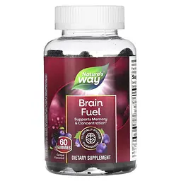 Підтримка пам'яті та концентрації Nature's Way Brain Fuel 60 жев цук виноград - мініатюра 2