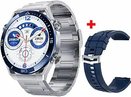 Смарт-годинник Smart Watch DT Ultra Mate Silver 2 ремінці - мініатюра 3