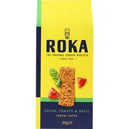 Печиво Roka з сиром Гауда томат/базилік листкове 70 г (954020)