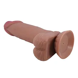 Фалоімітатор Baile Sliding Skin 8.1'' 20.5 см коричневий - мініатюра 5