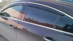 Дефлектори вікон вітровики для Opel Insignia 2009- HB З Молдингом Хром