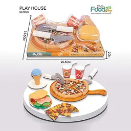 Ігровий набір фастфуд Play house series з піцою, сендвічем та морозивом (LY8657)