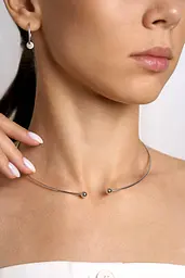 Срібні сережки конго з монетами (40033) - мініатюра 4