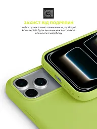 Силиконовый чехол с MagSafe для Apple iPhone 17 Pro, ICON2 MagCase, желтый, противоударный, панель с мягкой подкладкой, защита всего корпуса, поддержка беспроводной зарядки, совместим с защитными стеклами и пленками, ArmorStandart (ARM88992) - мініатюра 5