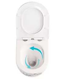 Унітаз підвісний Qtap Robin Ultra Quiet, з сидінням Slim Duroplast/ Soft-close/ Quick relase QT13332381АSMR - мініатюра 5