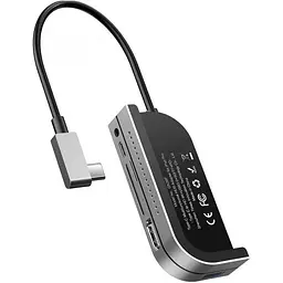 Картрідер хаб Baseus Bend Angle No.7 Multifunctional Type-C Converter (CAHub-WJ0G)