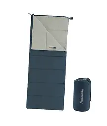 Спальник Naturehike F150 (NH22MSD05) +13°C - правий - 190см - темно-блакитний