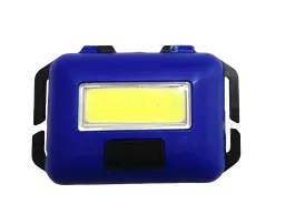 Ліхтарик налобний LED COB 10W (реал.3-5W) синій пласт(3реж.+стробоскоп+ремінець 3*ААА) (T89) R
