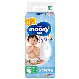 Підгузники дитячі Moony New XL 12-17 кг 44 шт.