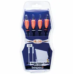 Коммутационный кабель 2xRCA — 2xRCA BESPECO SL2R-300 3м - мініатюра 2