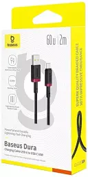 Кабель Baseus Dura Series Cable USB to Type-C 60W 2m P10377802U01-03 Black-Red - мініатюра 2