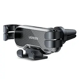 Автотримач для телефона Ugreen LP228 Gravity Drive Air Vent Car Mount Phone Holder чорний - мініатюра 3