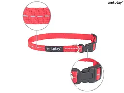Нашийник для собак Amiplay Reflective XL 45-70 * 2,5см - червоний