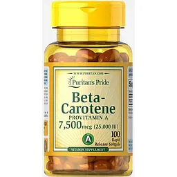 Бета-каротин Beta-Carotene 25000 МО 100 м'яких капсул