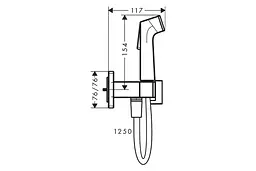 Гігієнічний душ Hansgrohe Bidette 1jet E зі шлангом та тримачем polished gold optic 29233990 - мініатюра 2