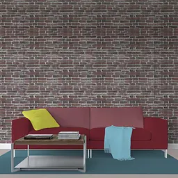 Самоклейка декоративна 3D панель 3D Loft під червону катеринославську цеглу в рулоні 3080x700x3мм - мініатюра 2