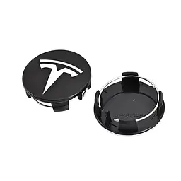Ковпак колеса Tesla чорний білий 56 мм алюміній 1 шт OEM 600587900A (ковпачок, заглушка диска) - мініатюра 2