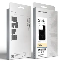 Чохол ArmorStandart Clear Hybrid MagCase для Apple iPhone 16 Pro Black - мініатюра 3