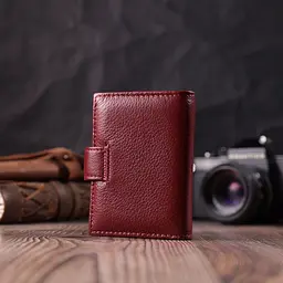 Практична візитниця з натуральної шкіри ST Leather 22468 бордова - мініатюра 10