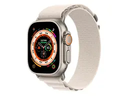 Смарт-годинник Apple Watch Ultra GPS + Cellular 49mm Titanium Case with Starlight Alpine Loop - Large (MQF13/MQFT3)