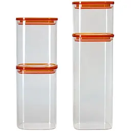 Ємність для зберігання MBM HOME 2.2 л прозора (KP-146 XL T/ORANGE) - мініатюра 5