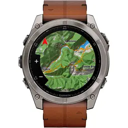 Смарт-годинник Garmin Fenix 8 AMOLED Sapphire 51mm Titanium with Chestnut Leather Band [010-02905-40] [115083] - мініатюра 8