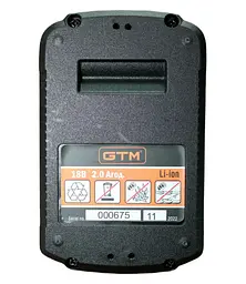 Акумулятор Li-Ion GTM B18V/2Аh 18 В 2 А*год для шурупокрута 2700 - мініатюра 2