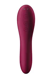 Стимулятор Satisfyer Dual Crush Вакуумний кліторальний двосторонній, 17.5х3.8 см бордовий - мініатюра 4
