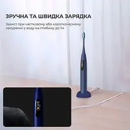 Електрична зубна щітка Oclean X Pro Navy Blue Sonic Toothbrush - мініатюра 5